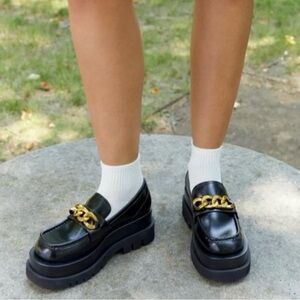 NIB JEFFERY CAMPBELL LOAFERS WITH BLACK HARDWARE